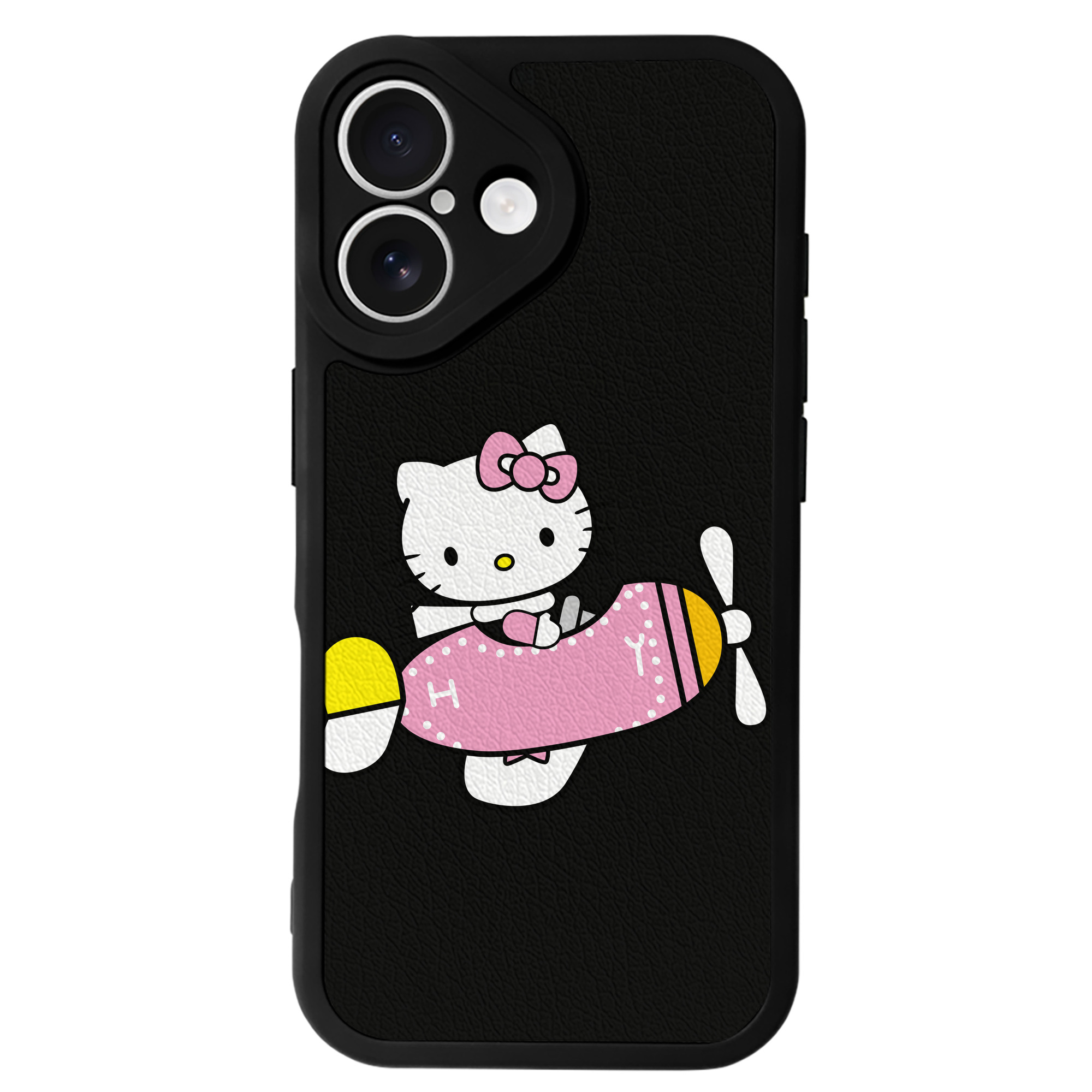（画像用） Hello Kitty ハローキティ 【iPhone 16シリーズ対応】シリコンスマホケース（レザー調） 材質：シリコン